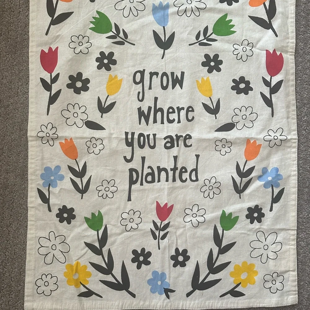 Tapestries set of 3 - floral inspirational with grommets for easy hanging